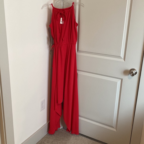 NWT Express red high low hem summer dress - Picture 2 of 4